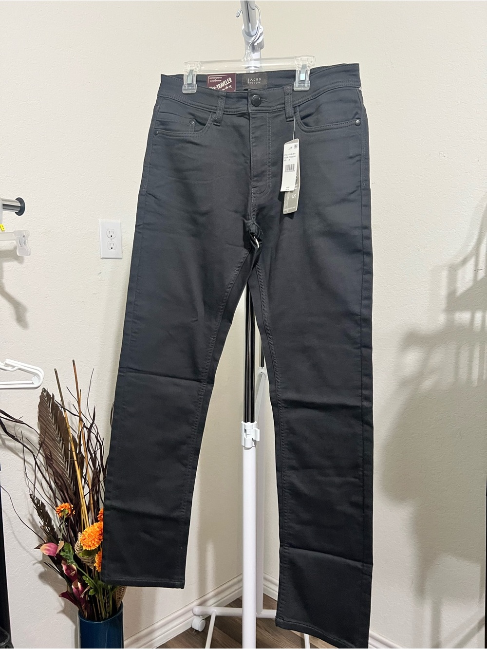 NWT Jachs New York Men's Black Straight Fit Jeans Size 29